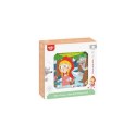 TOOKY TOY Drewniane Klocki Puzzle Układanka Czerwony Kapturek + Książeczka 17 el.