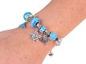 Zestaw do robienia bransoletek KORALIKI zawieszki CHARMS + szkatułka ZA5207