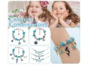 Zestaw do robienia bransoletek KORALIKI zawieszki CHARMS + szkatułka ZA5207