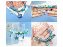 Zestaw do robienia bransoletek KORALIKI zawieszki CHARMS + szkatułka ZA5207