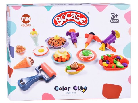 Masa plastyczna x8 ZESTAW CUKIERNIA foremki do ciasta + sztućce ZA5195