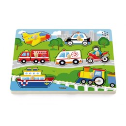 Drewniane Puzzle dźwiękowe Pojazdy Viga Toys