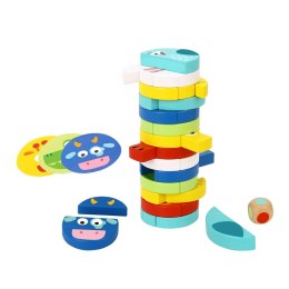 TOOKY TOY Dżenga dla Dzieci Klocki Zwierzęta Gra Zręcznościowa