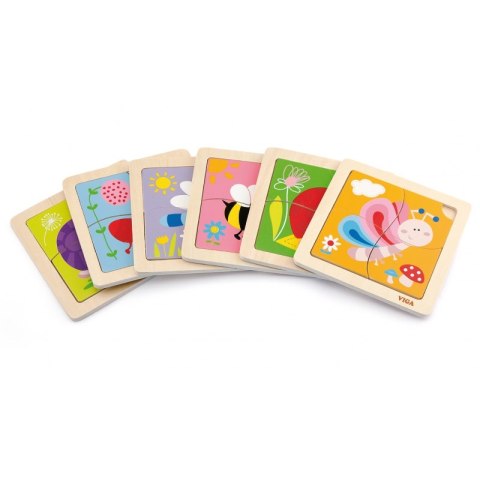 Viga Drewniane Puzzle Pszczoła Układanka Montessori Edukacyjna 18m+ Owad