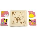 Viga Drewniane Puzzle Pszczoła Układanka Montessori Edukacyjna 18m+ Owad