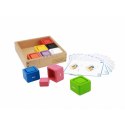 Kolorowe Kubeczki I Klocki Kwadratowe Zabawka Drewniana Sorter Kolorów Masterkidz