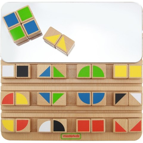 Odbicia Lustrzane Kolorowe Klocki Tablica Edukacyjna Masterkidz