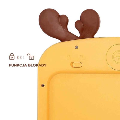 WOOPIE Tablet Graficzny 10.5" Renifer dla Dzieci do Rysowania Znikopis + Rysik